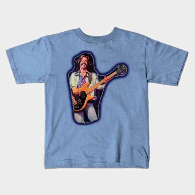 70's Bass Player Kids T-Shirt by smellystardesigns